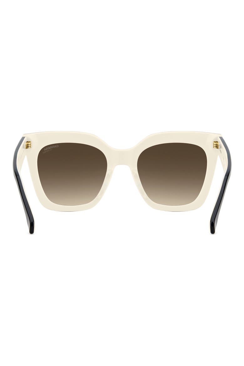 52mm Gradient Rectangular Sunglasses, Alternate, color, BLACK/ WHITE/ BROWN SF