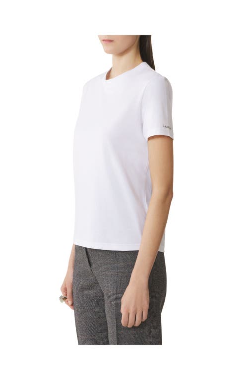 Lanvin Cotton T-shirt With Ribbon Detail In White