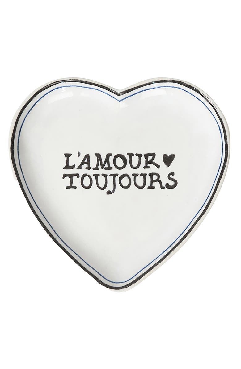 Juliska L
Amour Toujours Heart Shape Plate, Main, color, Whitewash/ Black