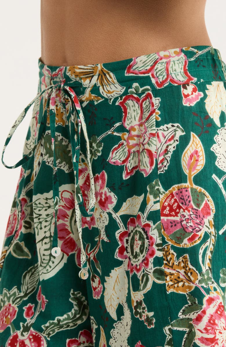 Chan Luu Oversize Shirt & Pants Cotton Pajamas, Alternate, color, Forest