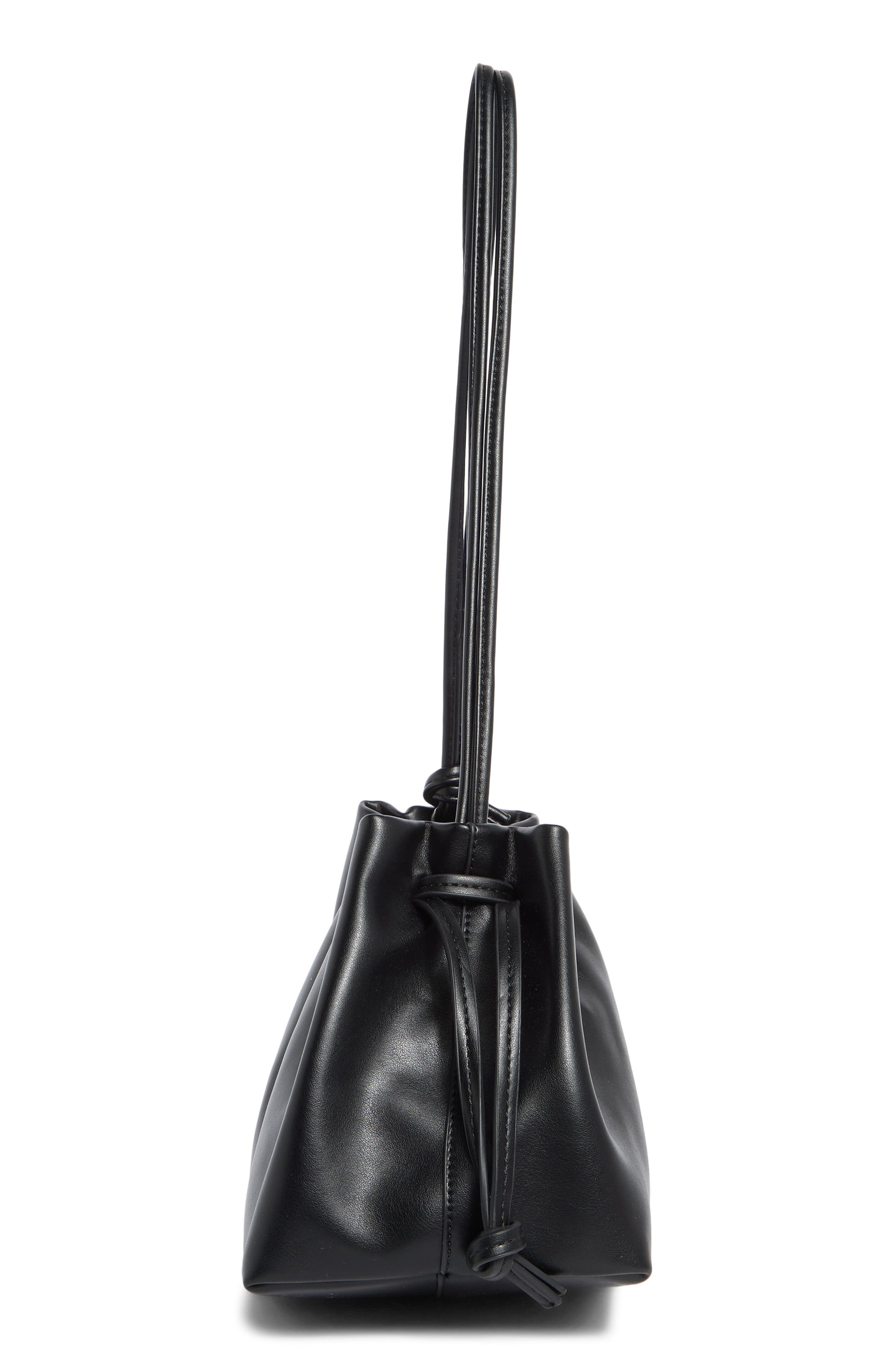 BCBG Faux Leather Shoulder Bag, Alternate, color, Black