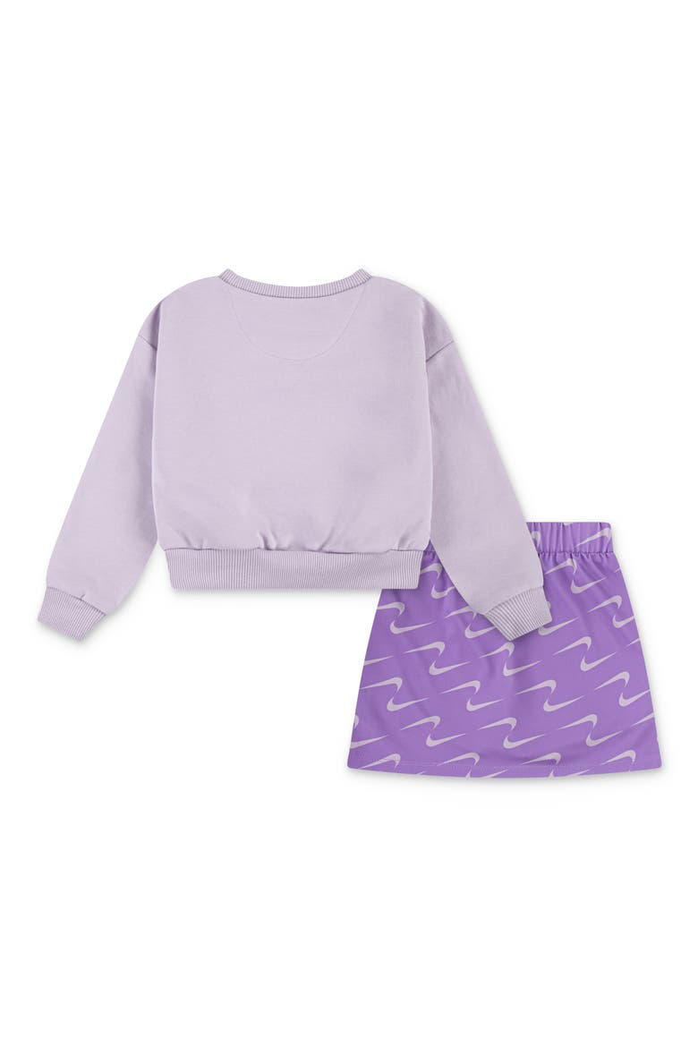 Kids' Swoosh Motion Scooter Top & Skirt Set, Alternate, color, RUSH FUCHSIA