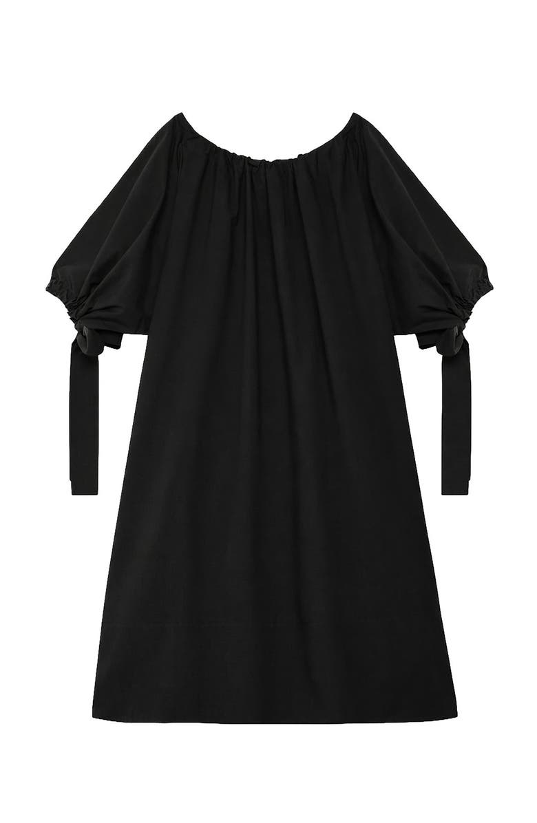 ottod'Ame Poplin Midi Dress, Alternate, color, Black