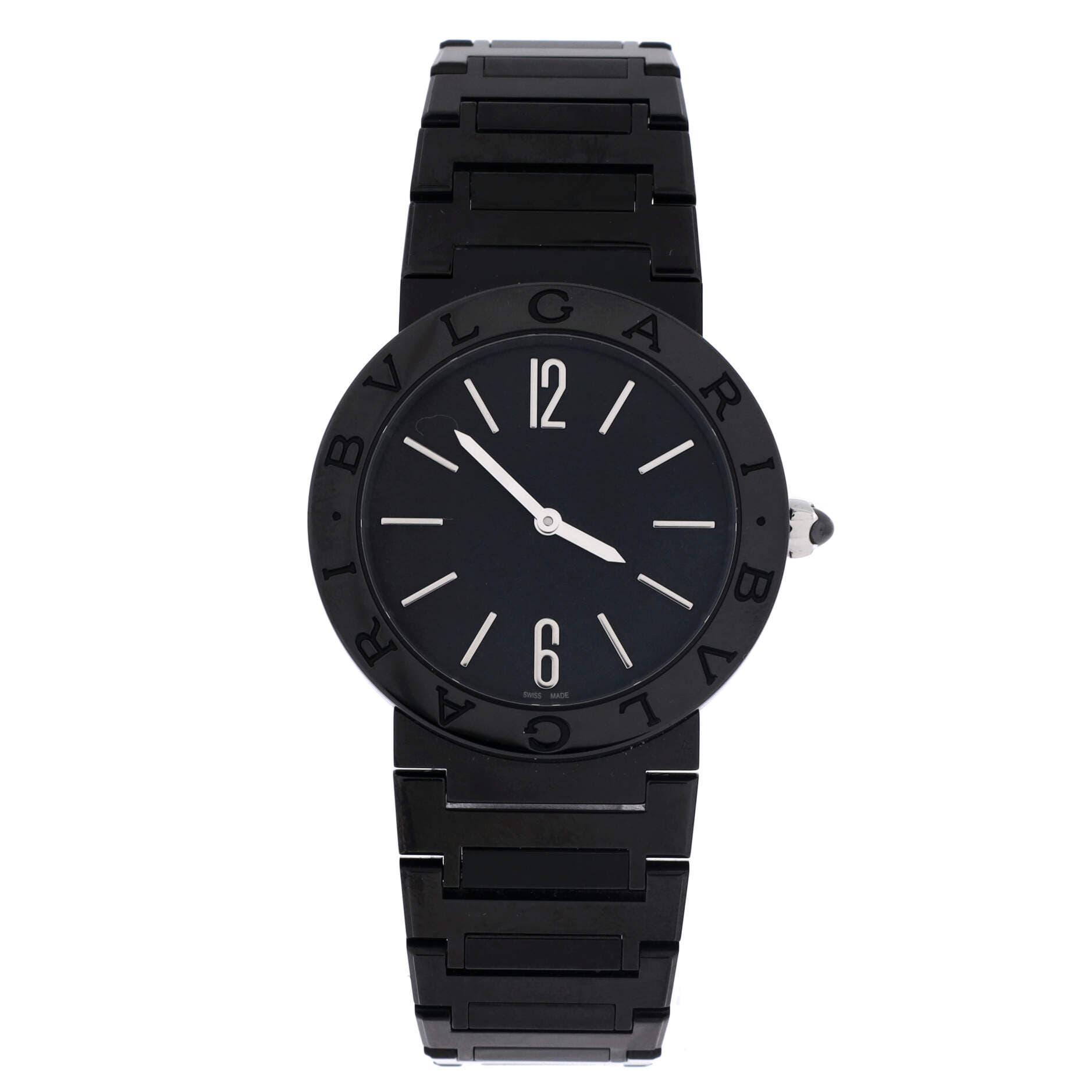Bvlgari Quartz Watch PVD Stainless Steel 33, Main, color, Black