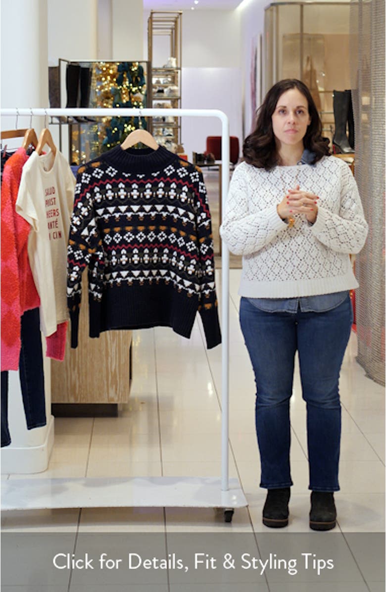 Larisa Fair Isle Wool & Cotton Blend Sweater, sales video thumbnail