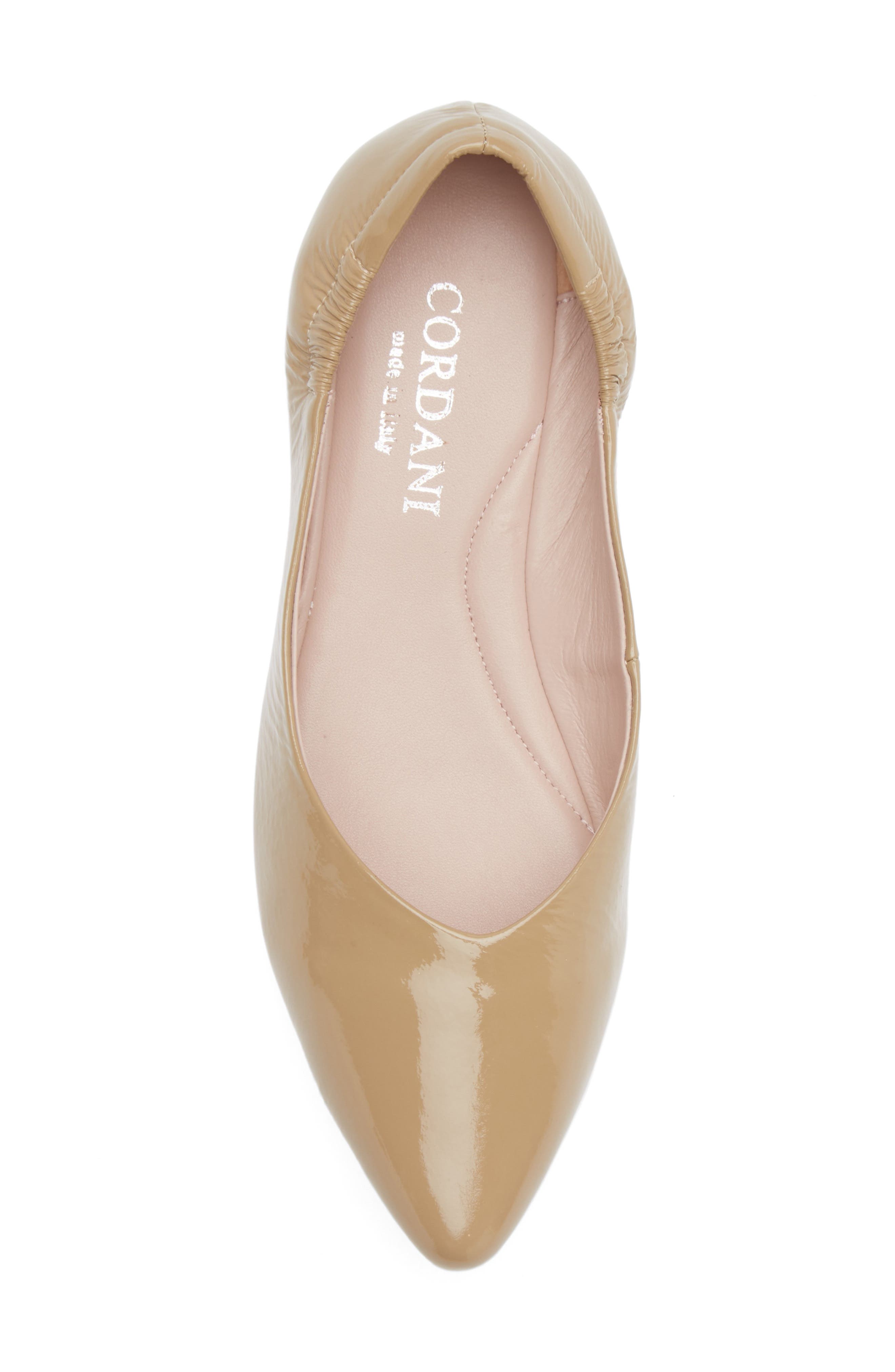 Cordani Mavis Pointed Toe Flat, Alternate, color, Creta