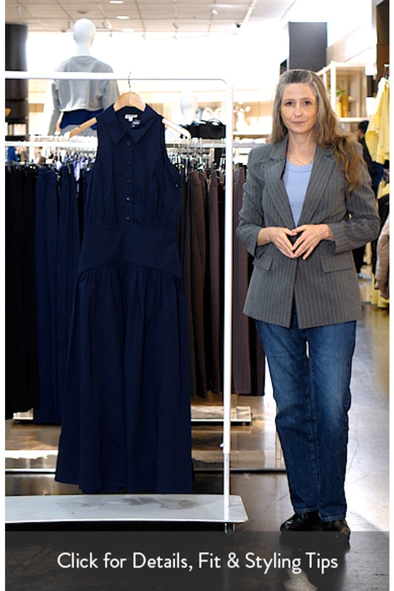 Romy Sleeveless Stretch Cotton Shirtdress video