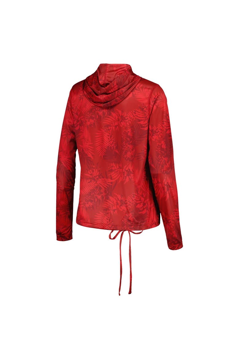 Women's Columbia  Crimson Alabama Crimson Tide Summerdry Printed Long Sleeve Hoodie T-Shirt, Alternate, color, Crimson