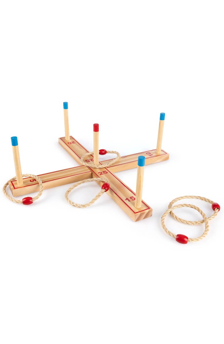 Grasshopper Games Ring Toss Classic Wood Game, Age 3+, Main, color, Multicolored