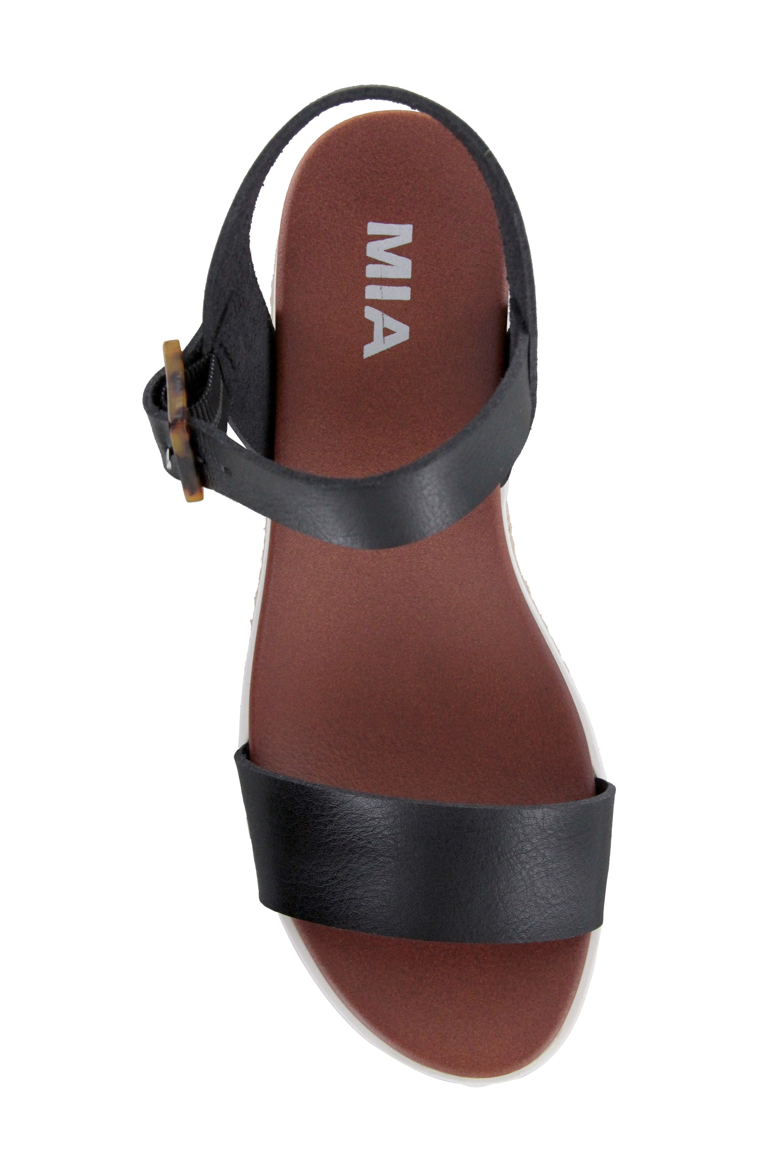 MIA Kiera Espadrille Platform Sandal, Alternate, color, Black