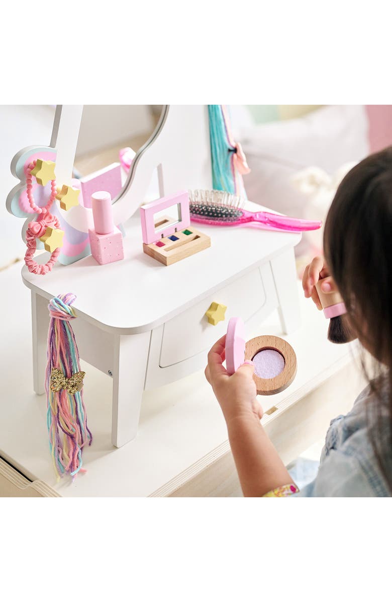 Teamson Kids Dreamy Kid Unicorn Vanity Playset, Alternate, color, Multi