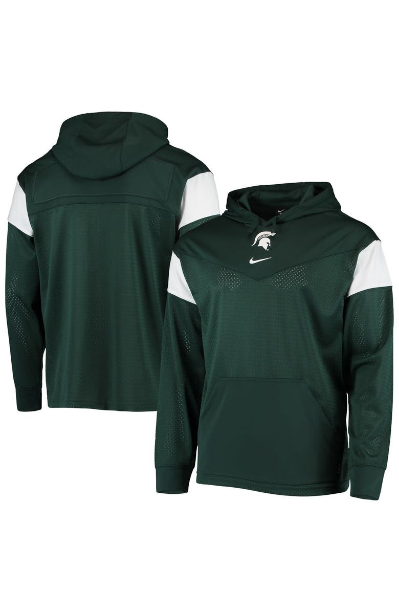 Nike Men's Nike Green Michigan State Spartans Sideline Jersey Pullover Hoodie, Main, color, Green