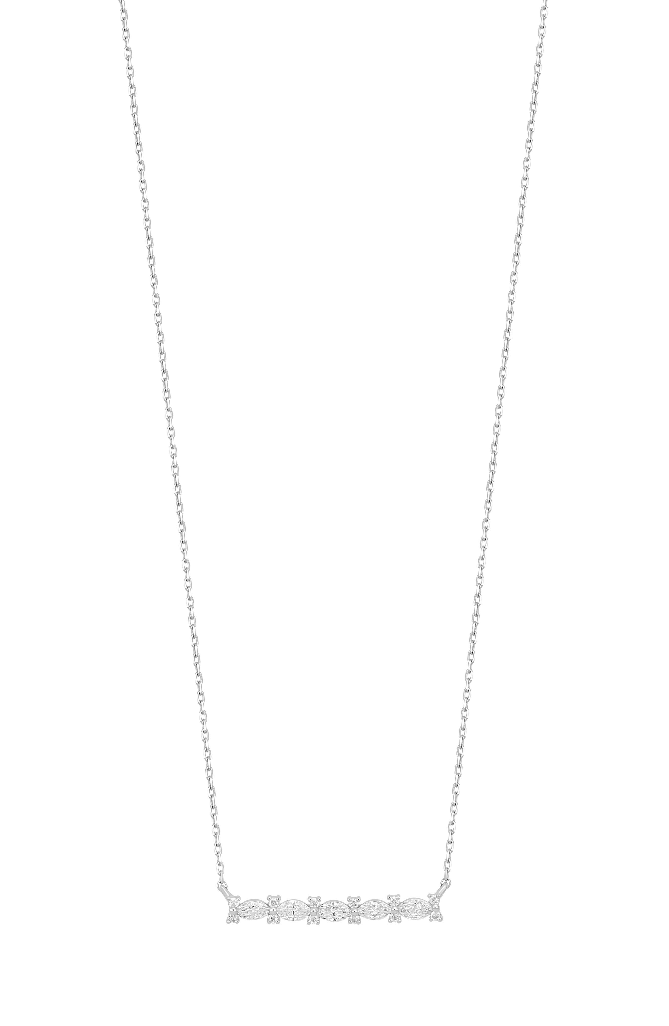 Bony Levy Mika Diamond Bar Pendant Necklace