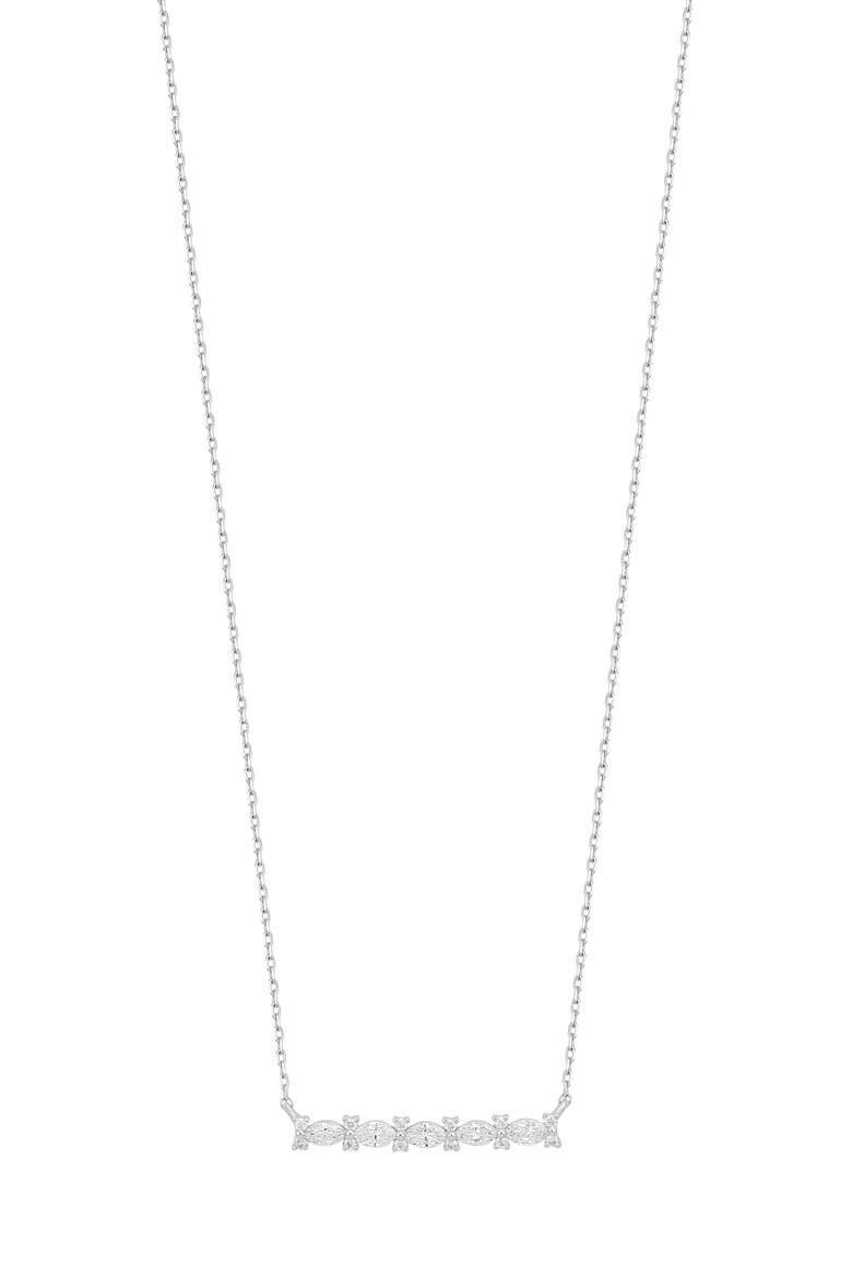Mika Diamond Bar Pendant Necklace, Main, color, 18KW WHITE GOLD