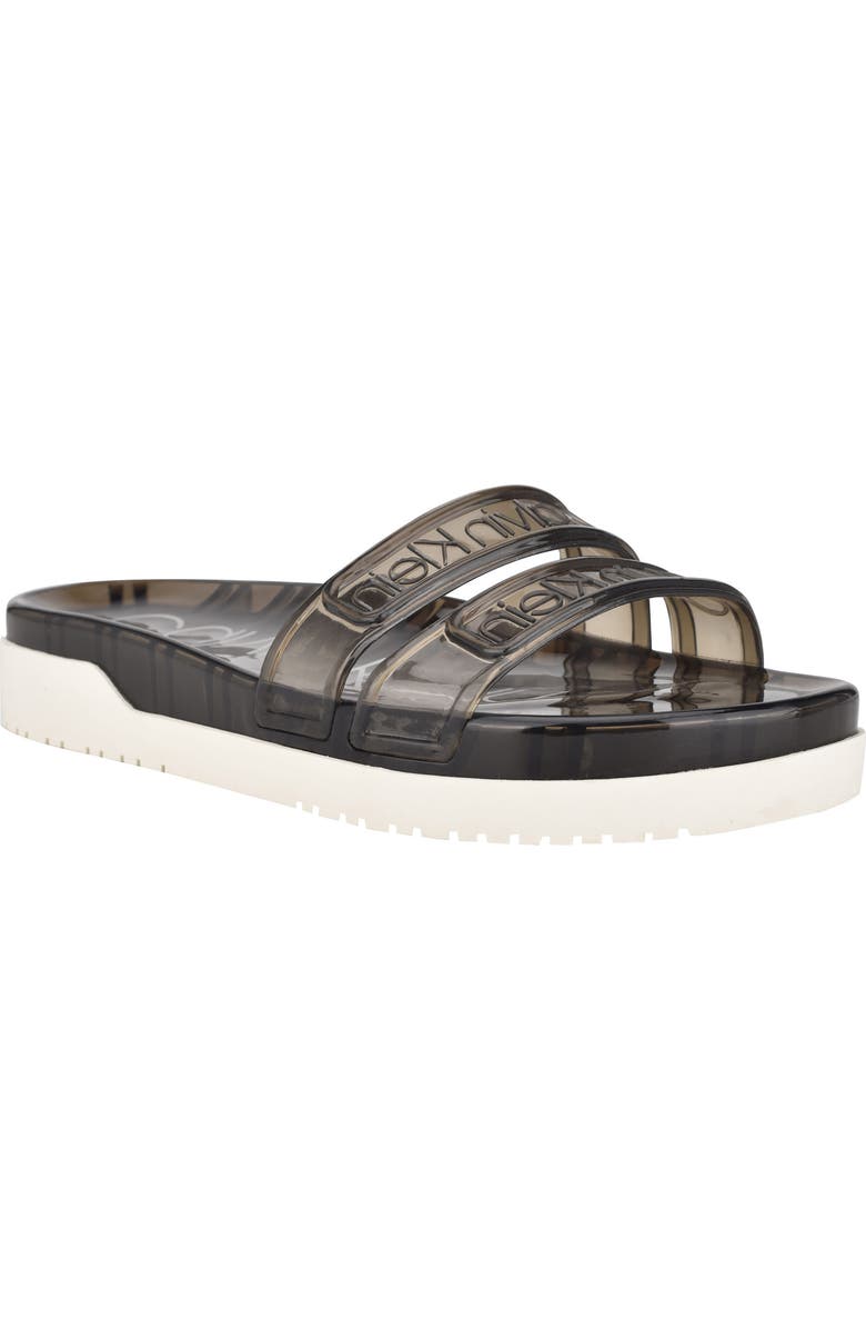 Calvin Klein Tobi Logo-Embossed Platform Sandal, Main, color,