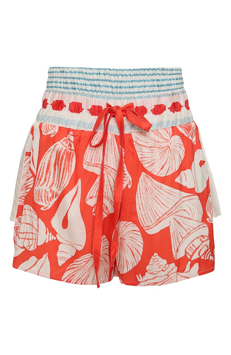 Maaji Australian Reef Rhino Cover-Up Shorts, Alternate, color, Bright Red