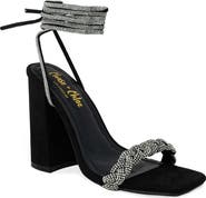 CHASE AND CHLOE Azalea Braided Crystal Embellished Sandal