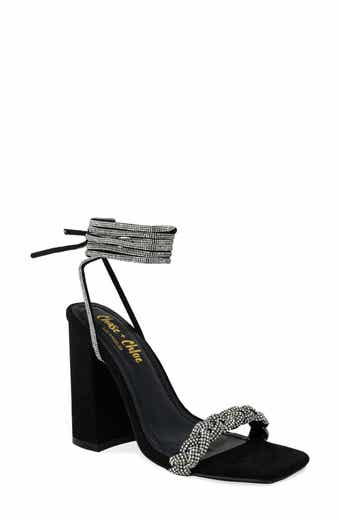 CHASE AND CHLOE Azalea Braided Crystal Embellished Sandal