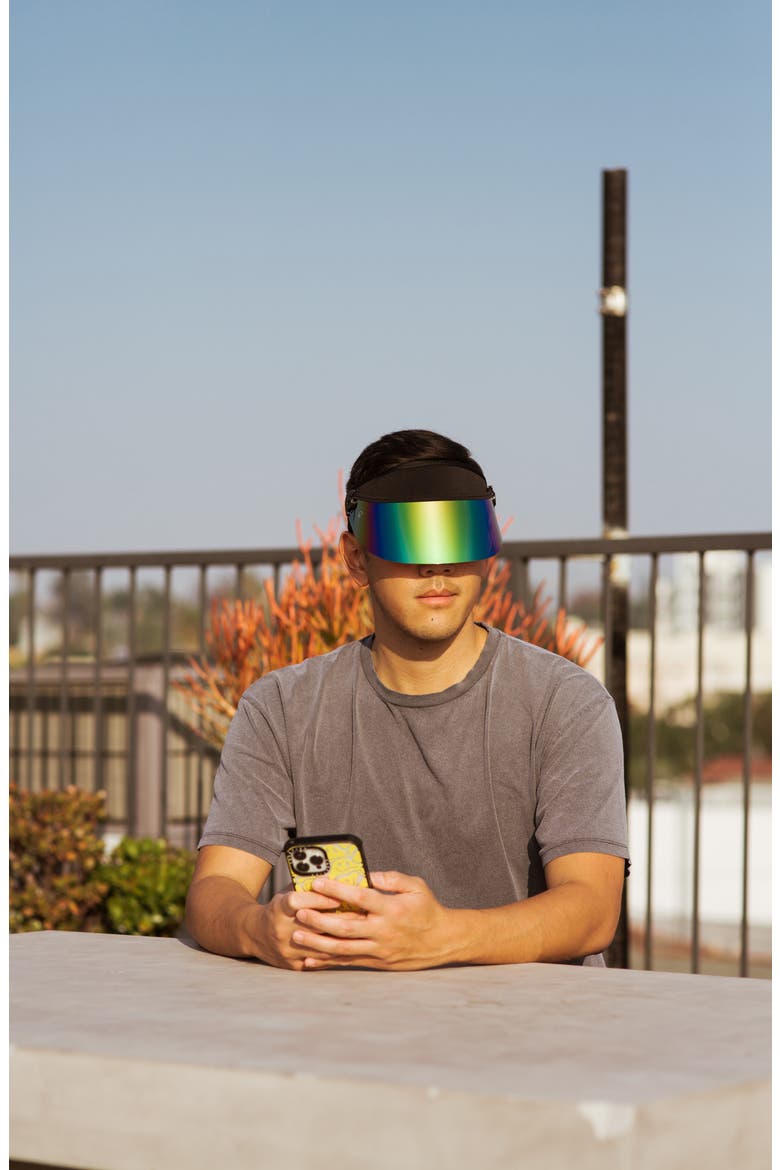 Shorty Lux Visor, Alternate, color, BLACK/ RAINBOW