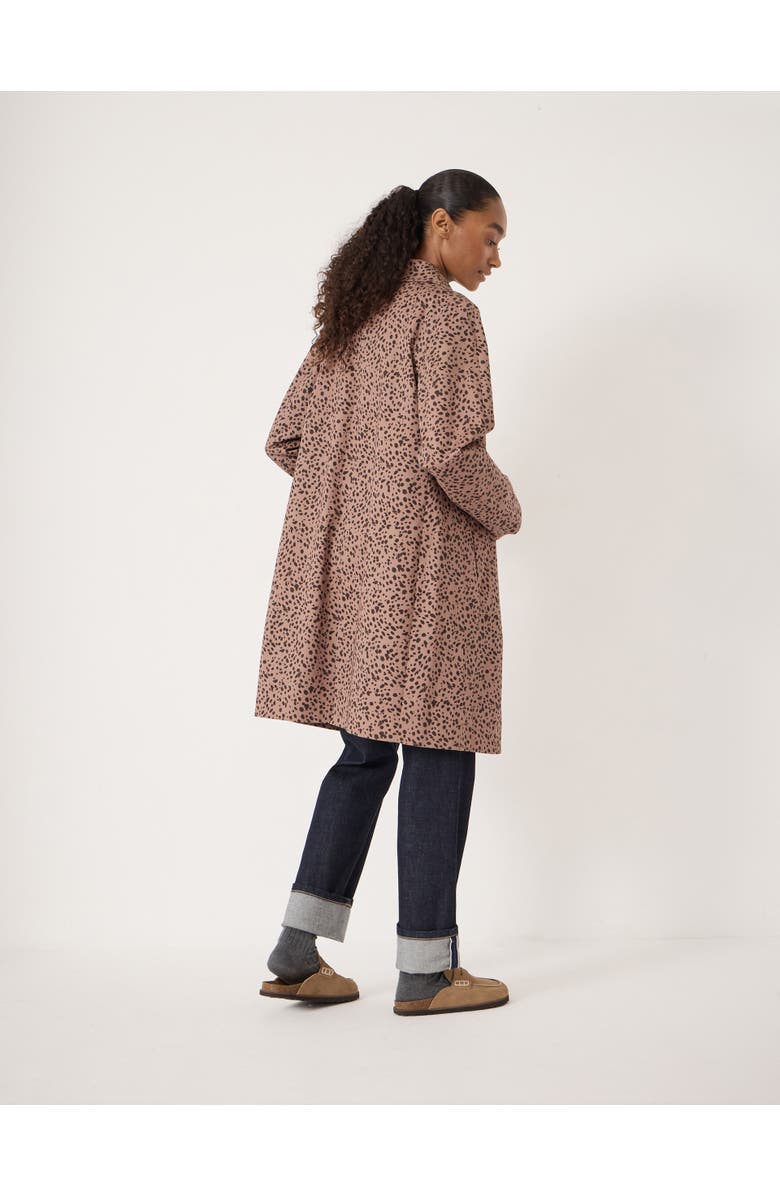 Hush Carter Cotton Car Coat, Alternate, color, Fawn Print Brown