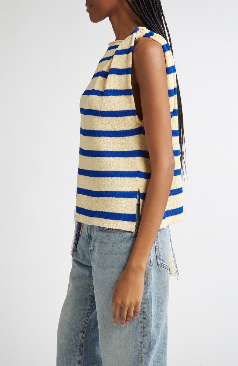 Yves Stripe Fringe Knit Top