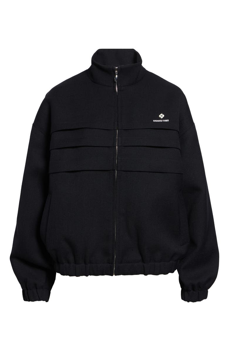 Shushu/Tong Oversize Tuck Hopsack Track Jacket, Main, color, Navy Blue