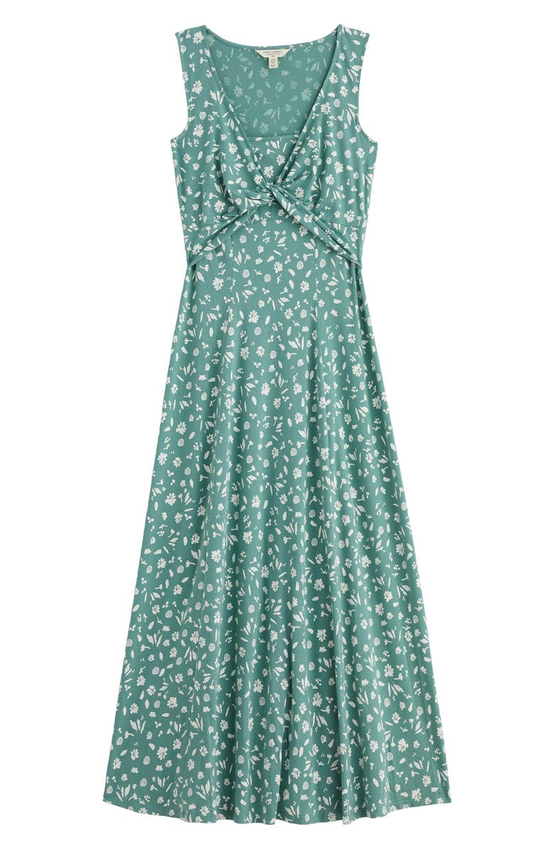 Seasalt Cornwall May Apple Floral Stretch Cotton Maxi Dress, Alternate, color, Sea Spray Floral Sardine