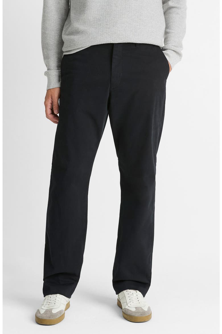 Louie Peached Stretch Cotton Pants, Main, color, BLACK