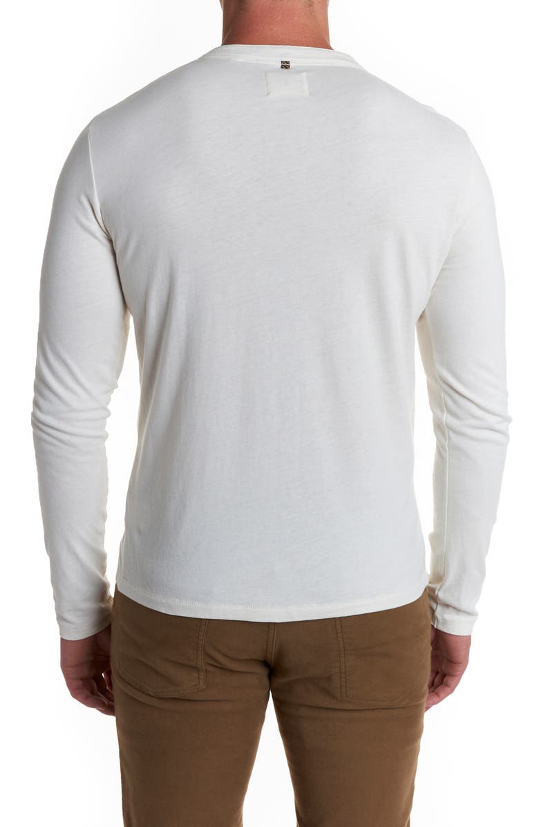 Billy Reid Louis Suded Cotton Henley, Alternate, color, Natural