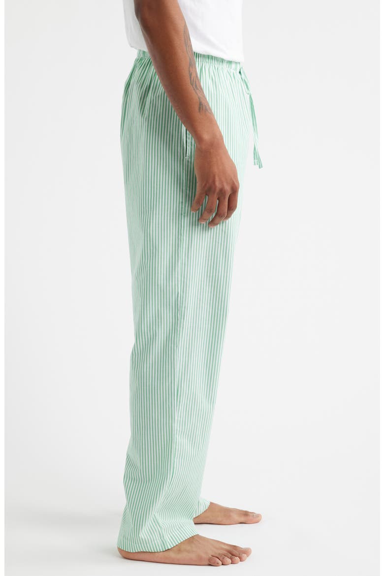 Yarn-Dyed Cotton Pajama Pants, Alternate, color, GREEN STRIPE CRUISE NAVY