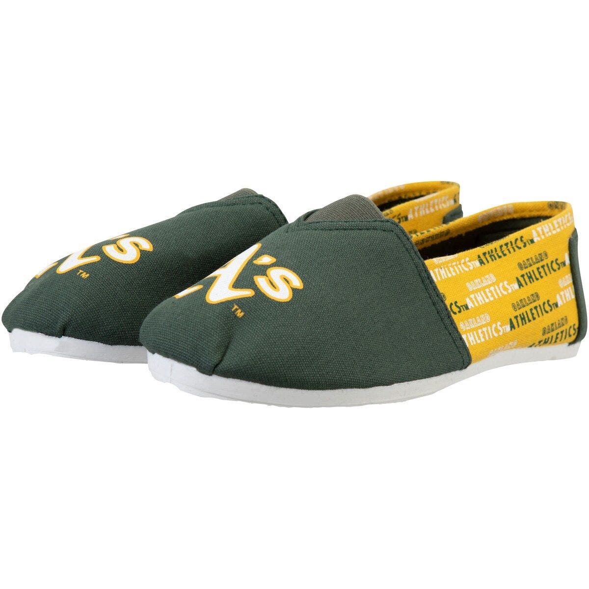 FOCO Women's Oakland Athletics Side Wordmark Canvas Shoes, Main, color, 