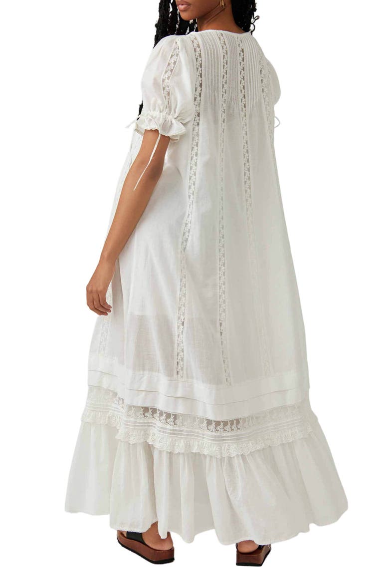 Mirabelle Lace Maxi Dress, Alternate, color, SNOW WHITE