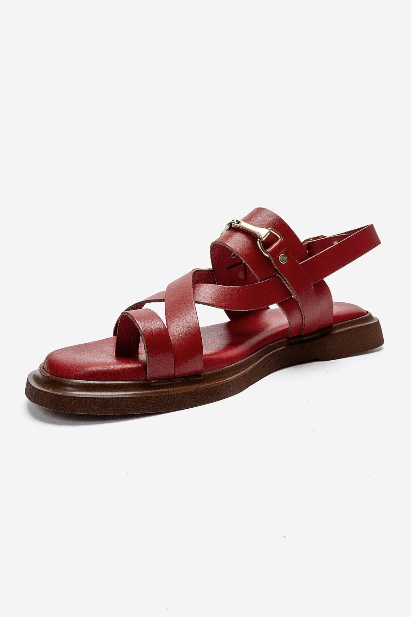 Fabiana Leather Thong Sandal, Alternate, color, Red