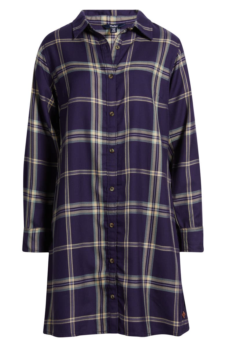 Hatley Cara Long Sleeve Shirtdress, Alternate, color, Navy