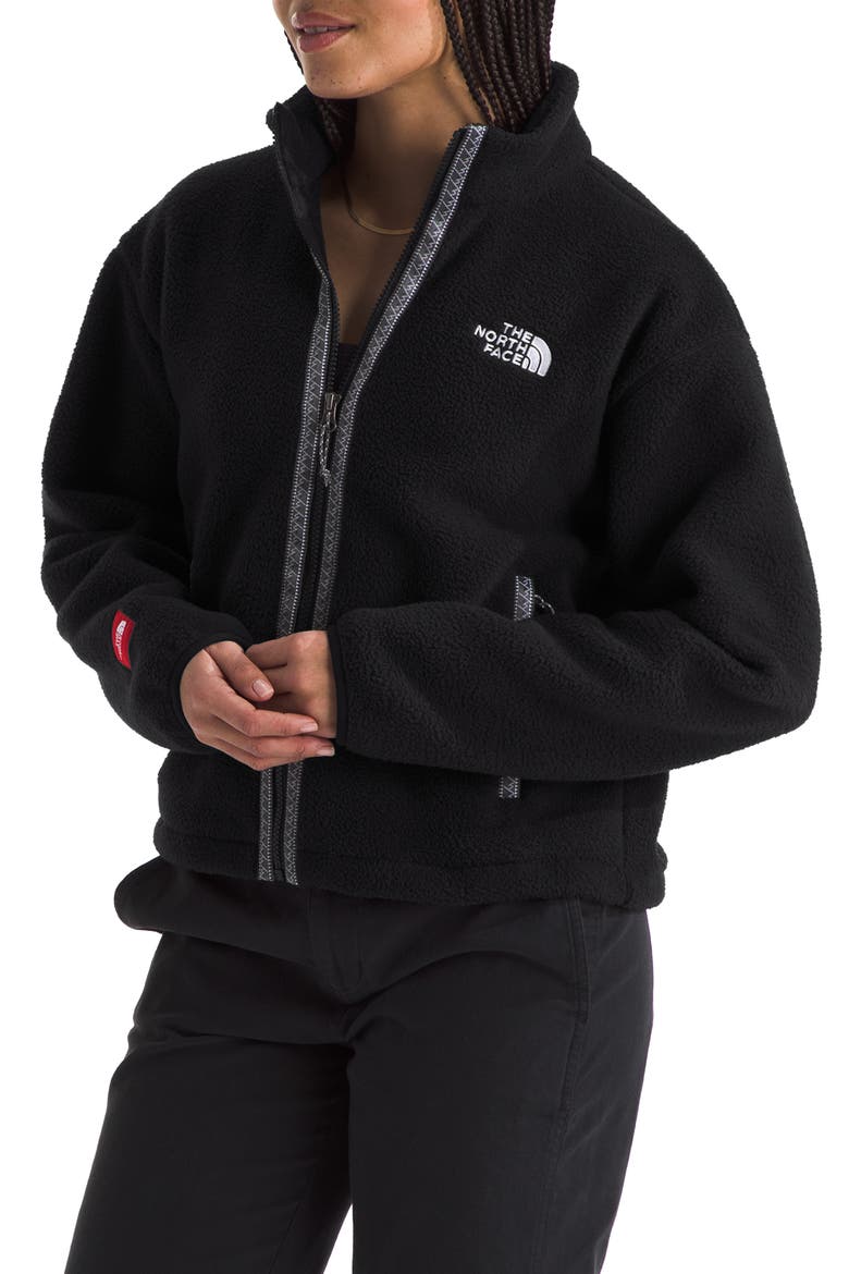 Fleeski High Pile Fleece Full Zip Jacket, Alternate, color, TNF BLACK