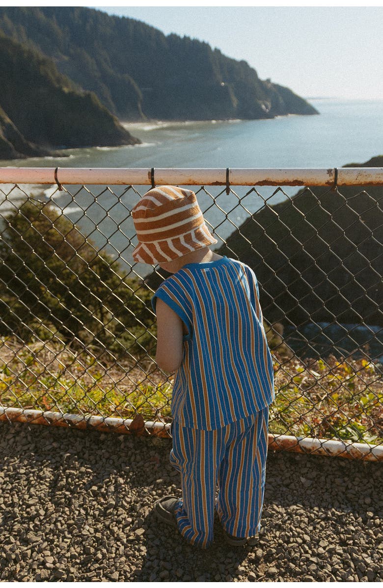 Winnie + Crew Jensen Set, Alternate, color, Vallarta Blue Vertical Stripe