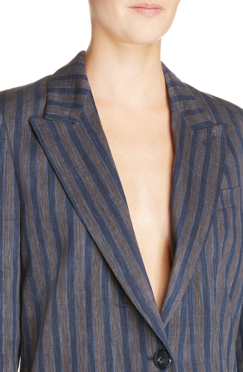 Acne Studios Krista Linen Blend Blazer, Alternate, color,