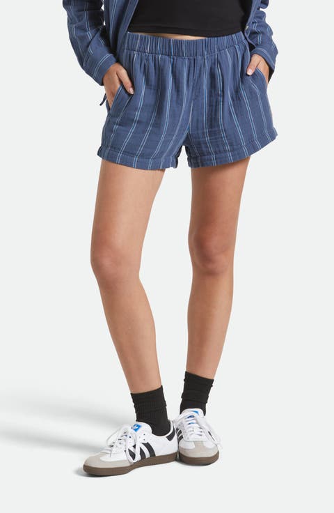 Wandering Stripe Cotton Shorts