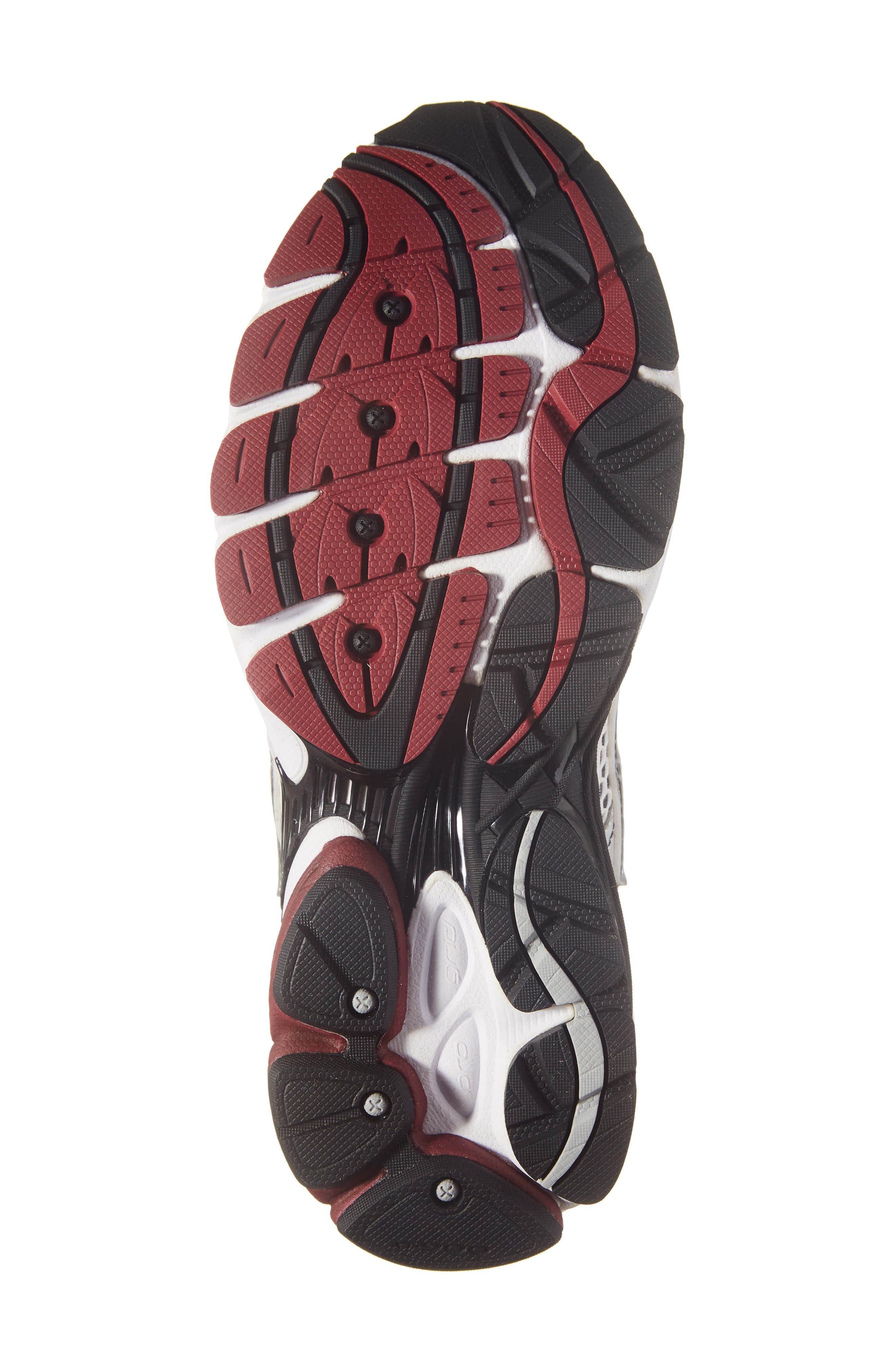 Saucony ProGrid Omni 9 Sneaker, Alternate, color, Silver/Red