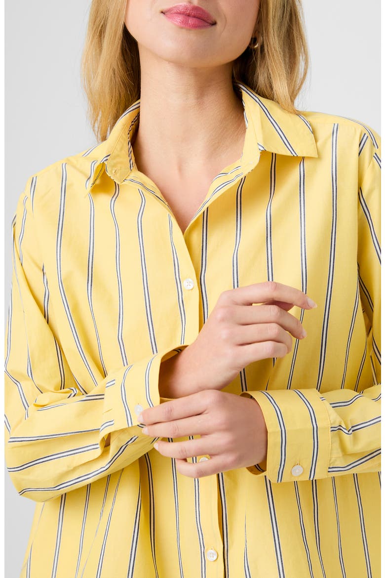 Rhodes Stripe Poplin Button-Up Shirt, Alternate, color, DAISY YELLOW MULTI