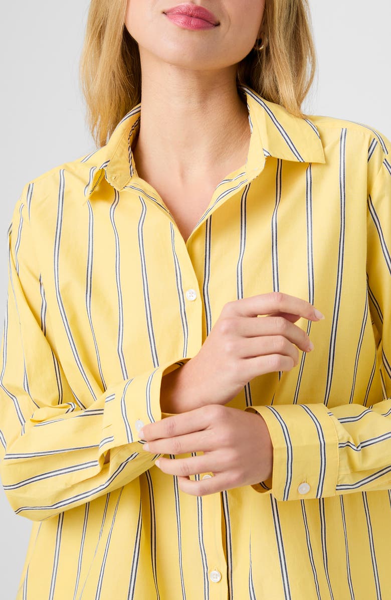 French Connection Rhodes Stripe Poplin Button-Up Shirt, Alternate, color,