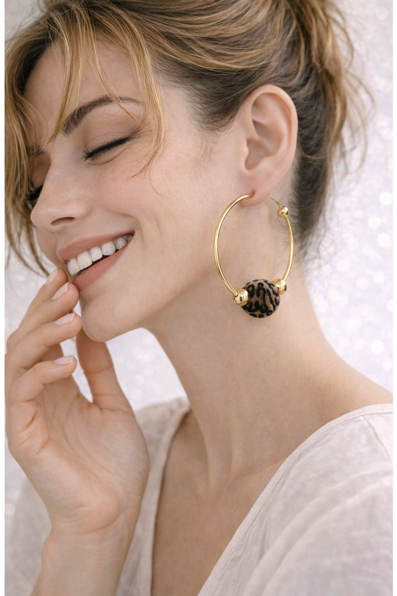 Lara Hoop Earrings, Alternate, color, GOLD