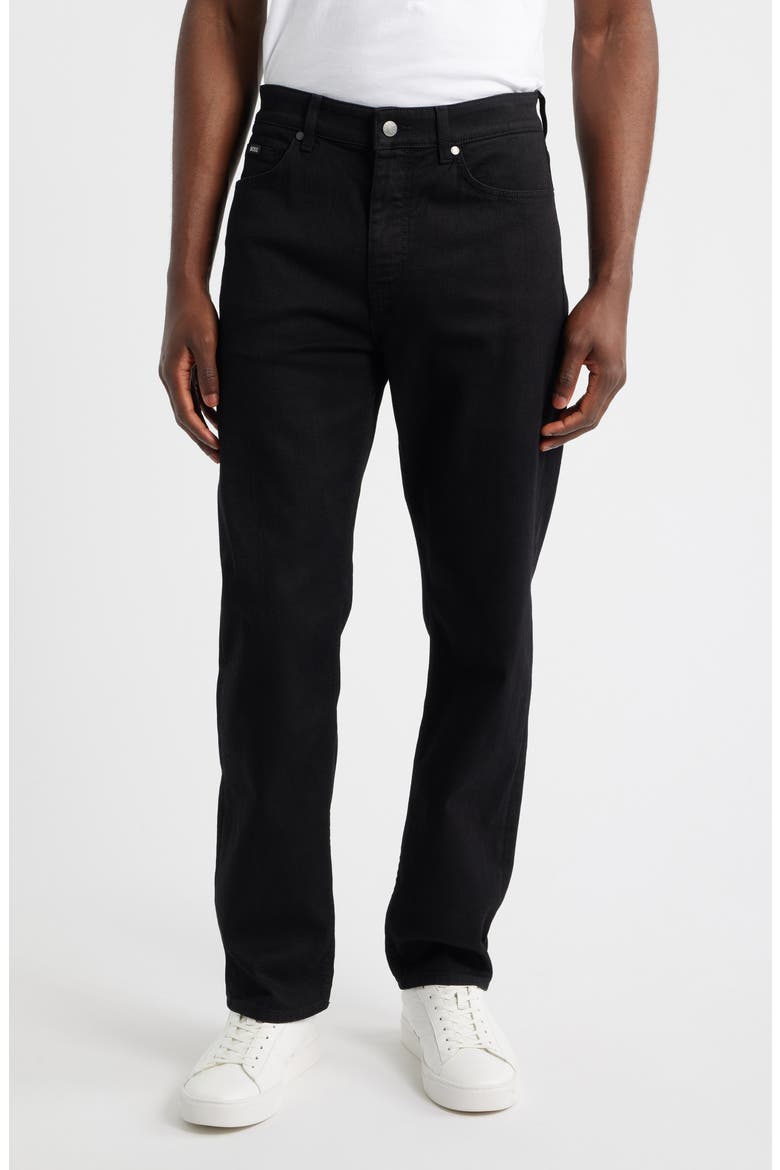 Ogden Straight Leg Jeans, Main, color, BLACK