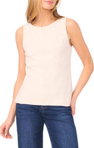 Halogen® Jewel Neck Ponte Tank