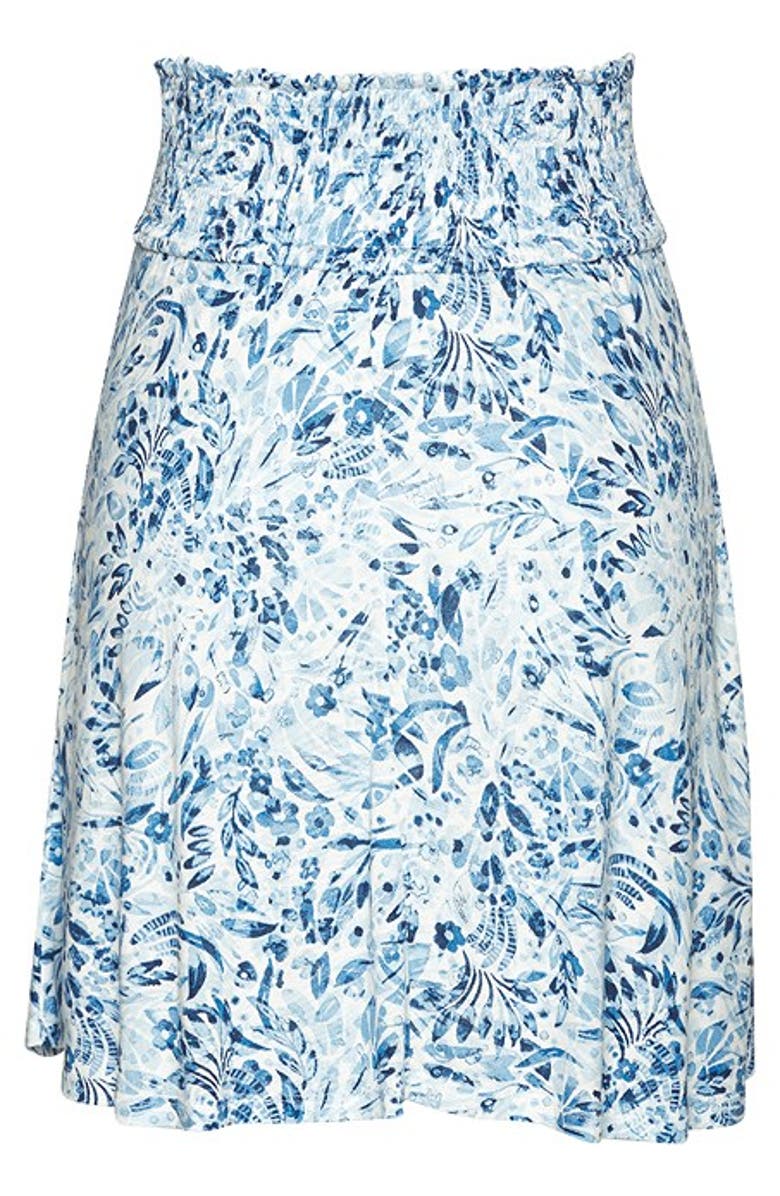 LASCANA Women's Floral Flared Skirt, Alternate, color, Blue Floral