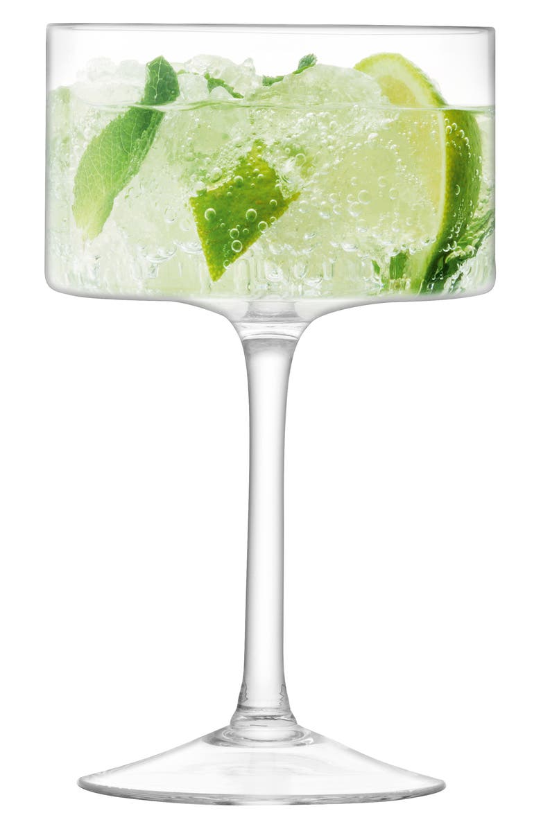 LSA Otis Set of 2 Champagne/Cocktail Glasses, Alternate, color, Clear