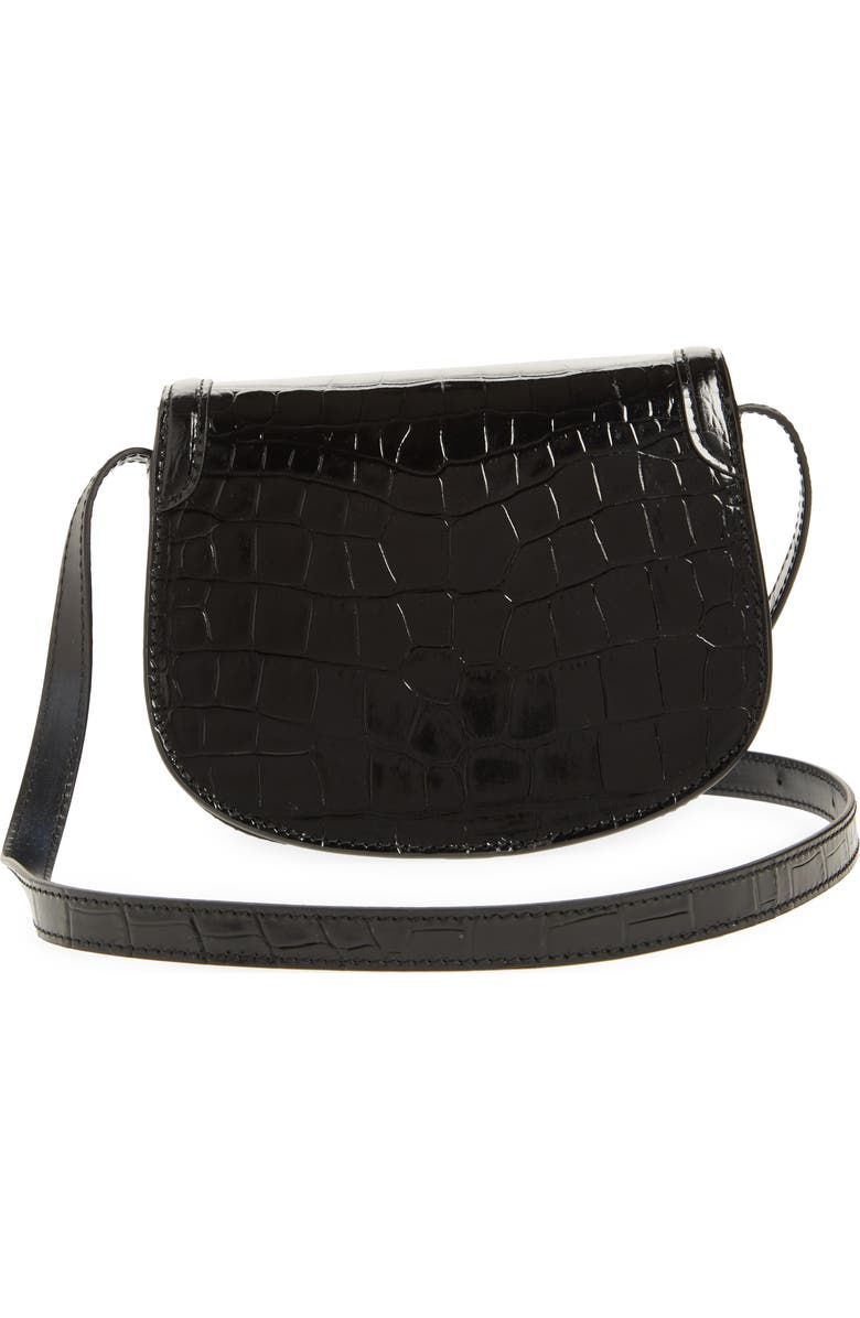 TOM FORD Mini Wallis Croc Embossed Leather Crossbody Bag, Alternate, color,