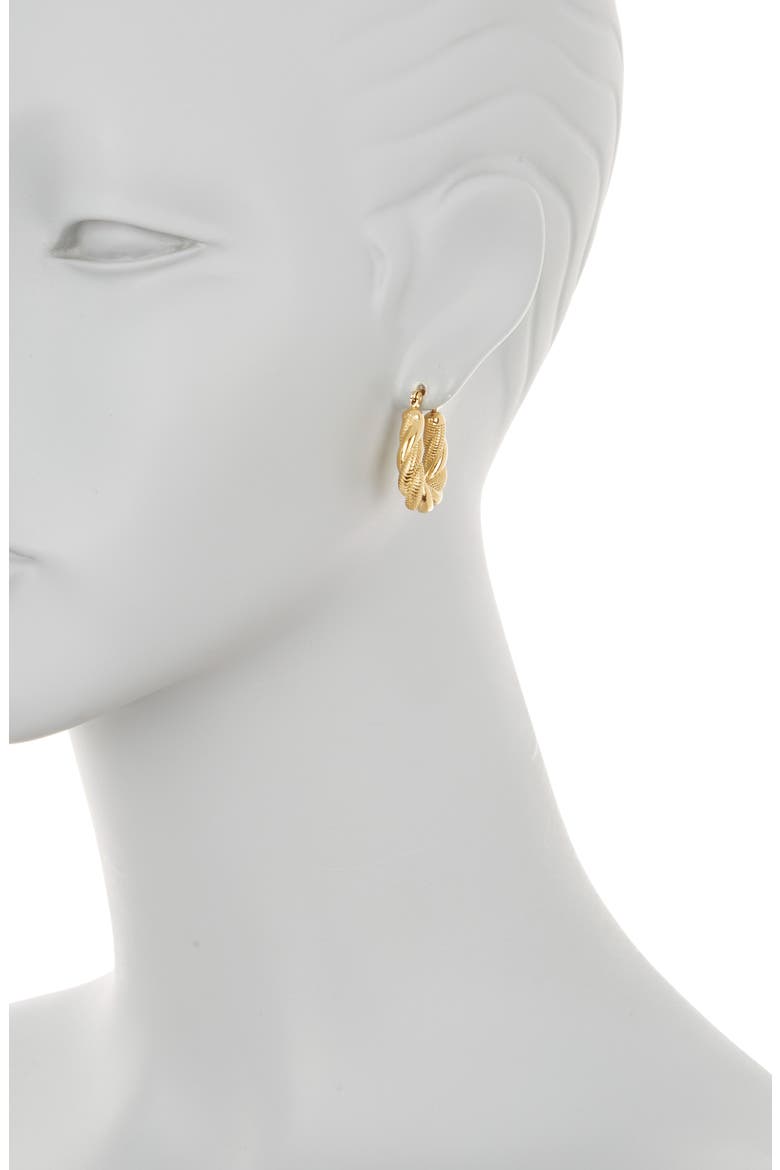 Twist Hoop Earrings, Alternate, color, GOLD