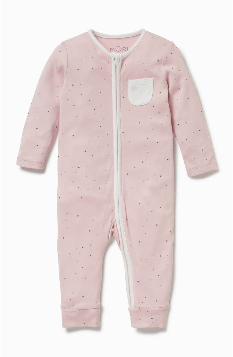 MORI Two Way Zip-Up Romper, Main, color, Stardust