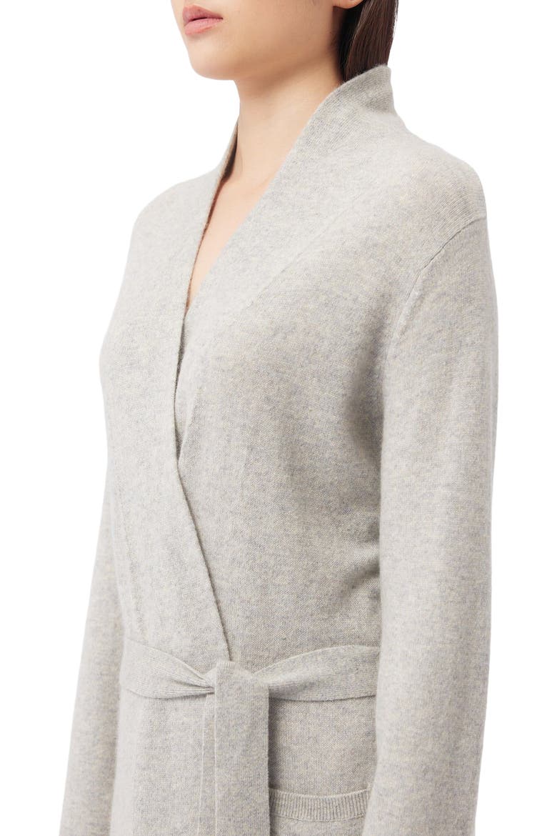 Long Cashmere Robe, Alternate, color, dawn blue